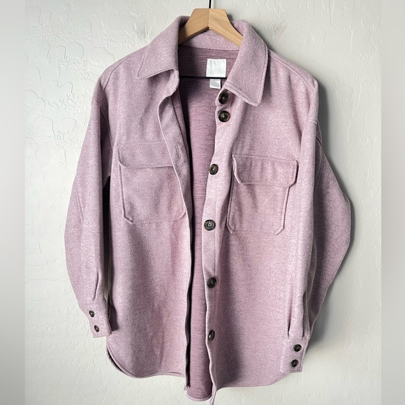 H&M shirt Shacket jacket pink small bloggers favorite - Picture 6 of 12